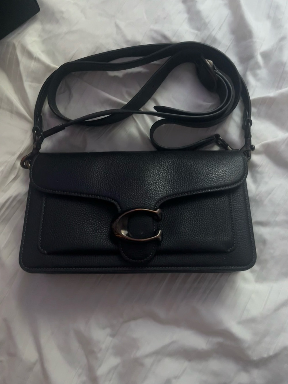 ‼️Coach tabby sholder bag 26 polished pebble leather with black hardware ‼️